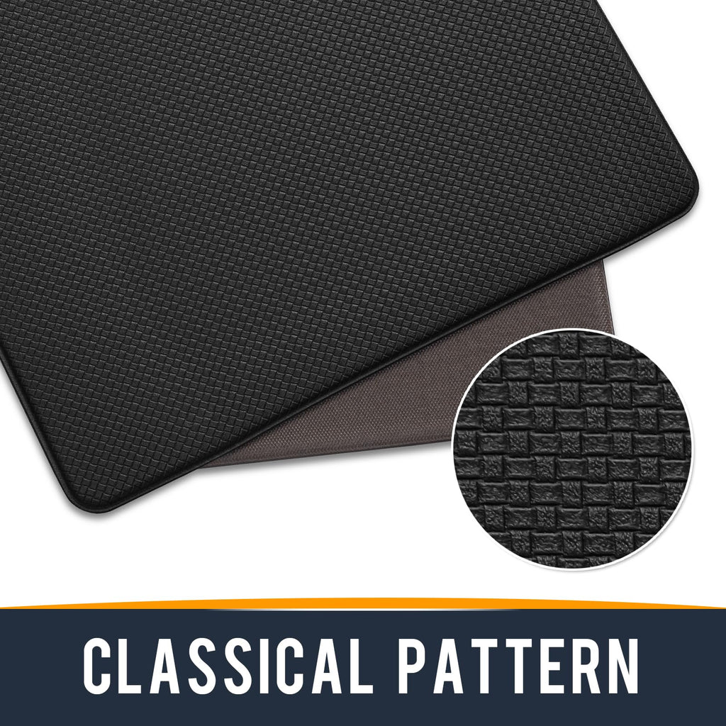 Oakeep Kitchen Mats for Floor Cushioned Anti Fatigue, 23x71 Long Runner Rug Waterproof, Memory Foam Padded for Standing, Black