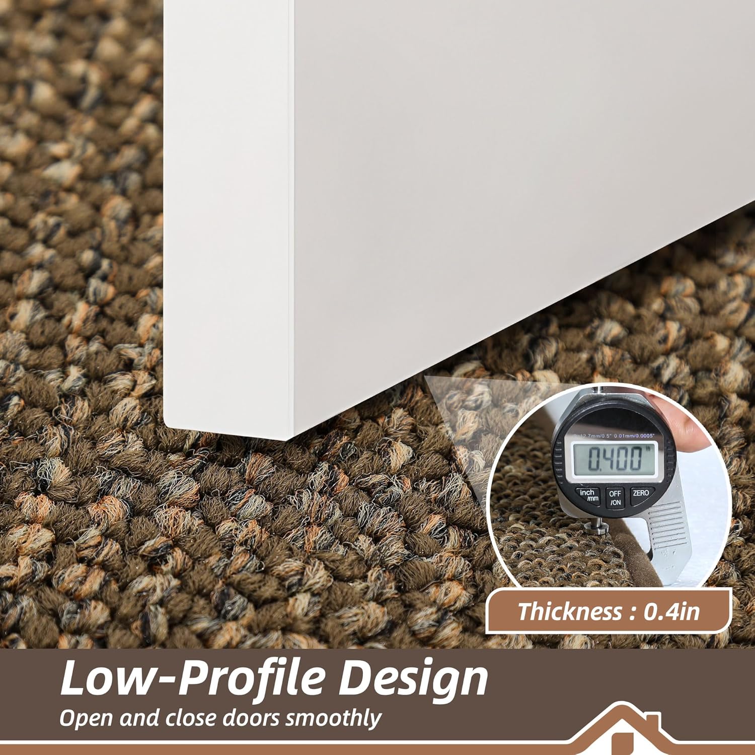BEQHAUSE Dirt Trapper Door Mat - Non-Slip, Washable, Absorbent Entrance Mat | 24" x 60", Brown