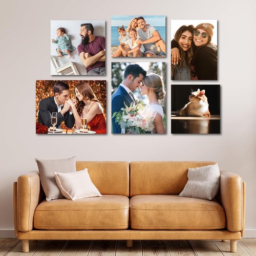 Custom Canvas Prints by Ship Next Day - Personalized Wall Art for Living Room & Bedroom | Framed Photo Gifts - 10"W x 8"L