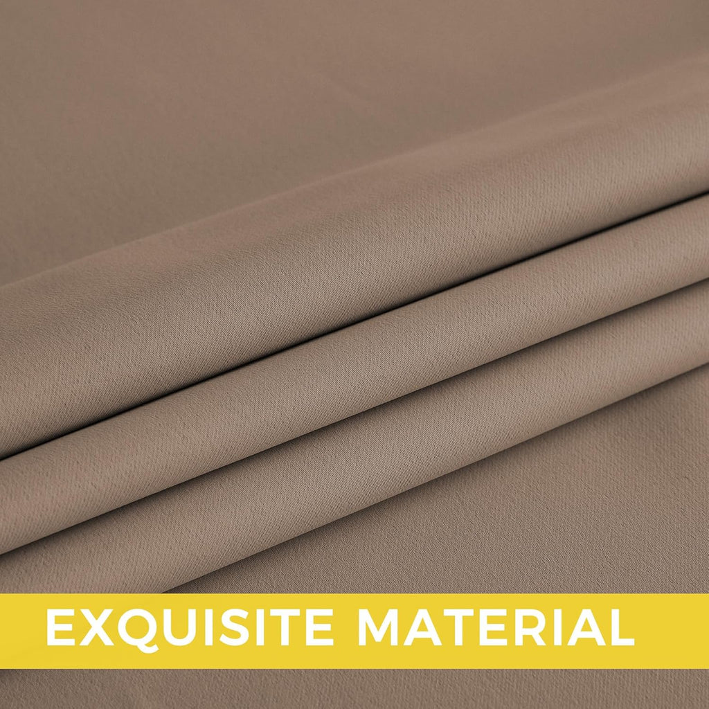 NICETOWN Cappuccino Grommet Drapes - Thermal Insulated Window Treatments | Heavy-Duty, 2 Panels, W52 x L95