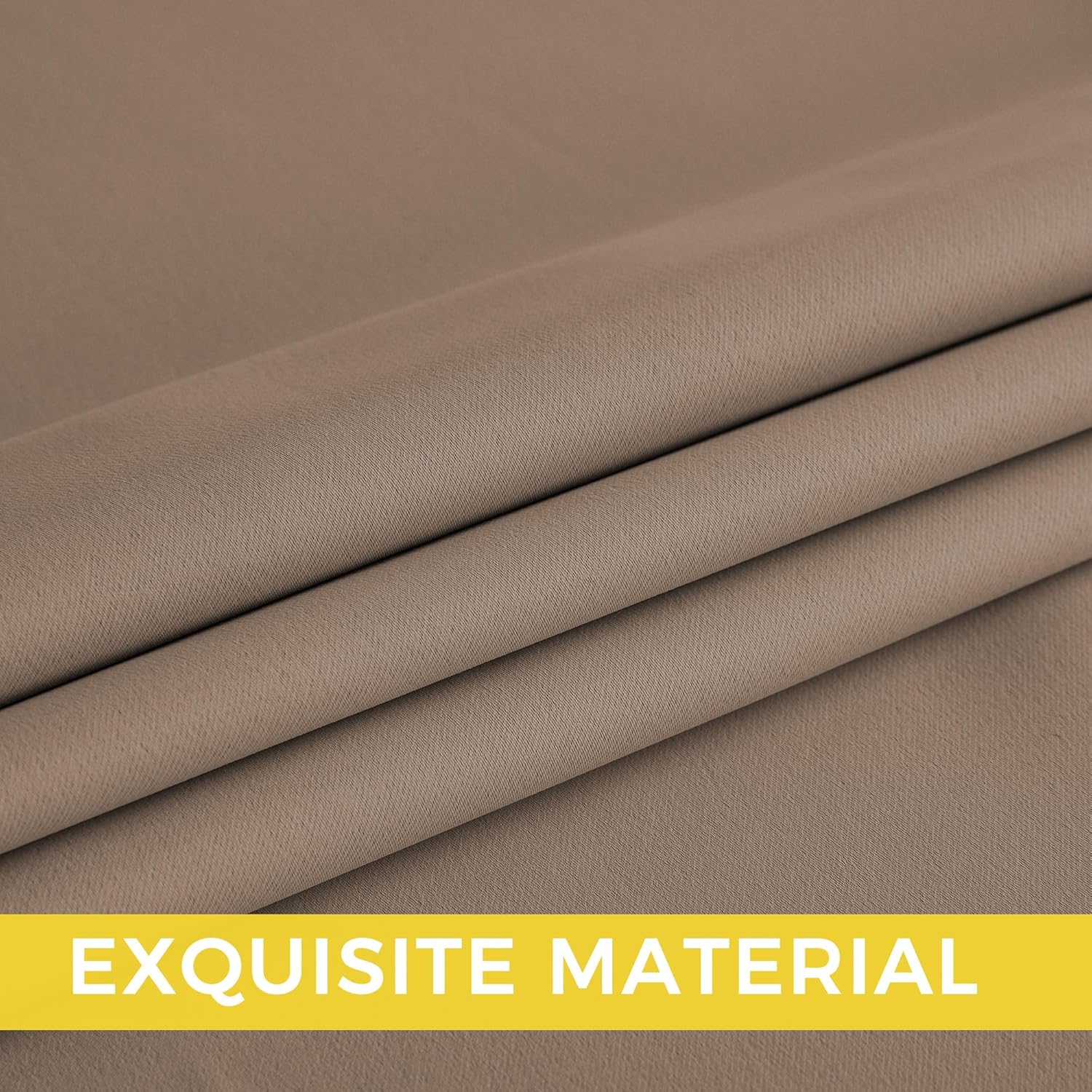 NICETOWN Room Darkening Curtains - Elegant Cappuccino Drapery Panels, 52" x 90" (Set of 2)
