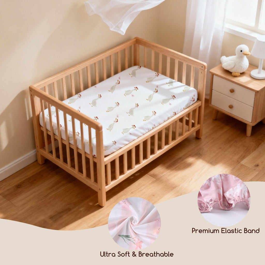 Civarua Kids Bedside Sleeper Bassinet Fitted Sheets 20 x 33, 3 Pack Baby Delight Beside Me Dreamer,Babybond,Jimglo,koola,cowiewie,fodoss, Dream On Me Baby Square Bassinet, Pink Animal