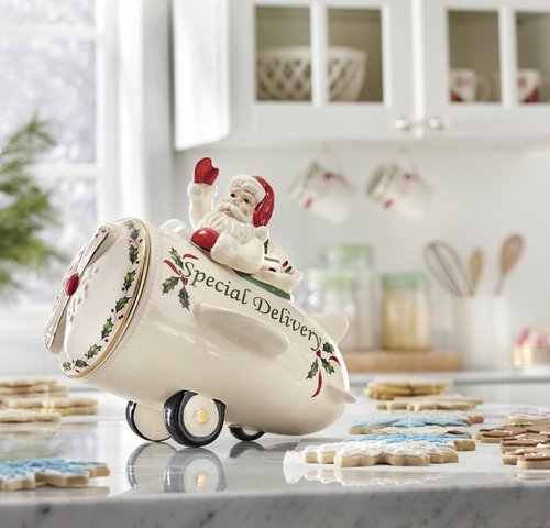 Lenox 863640 Holiday Airplane Cookie Jar