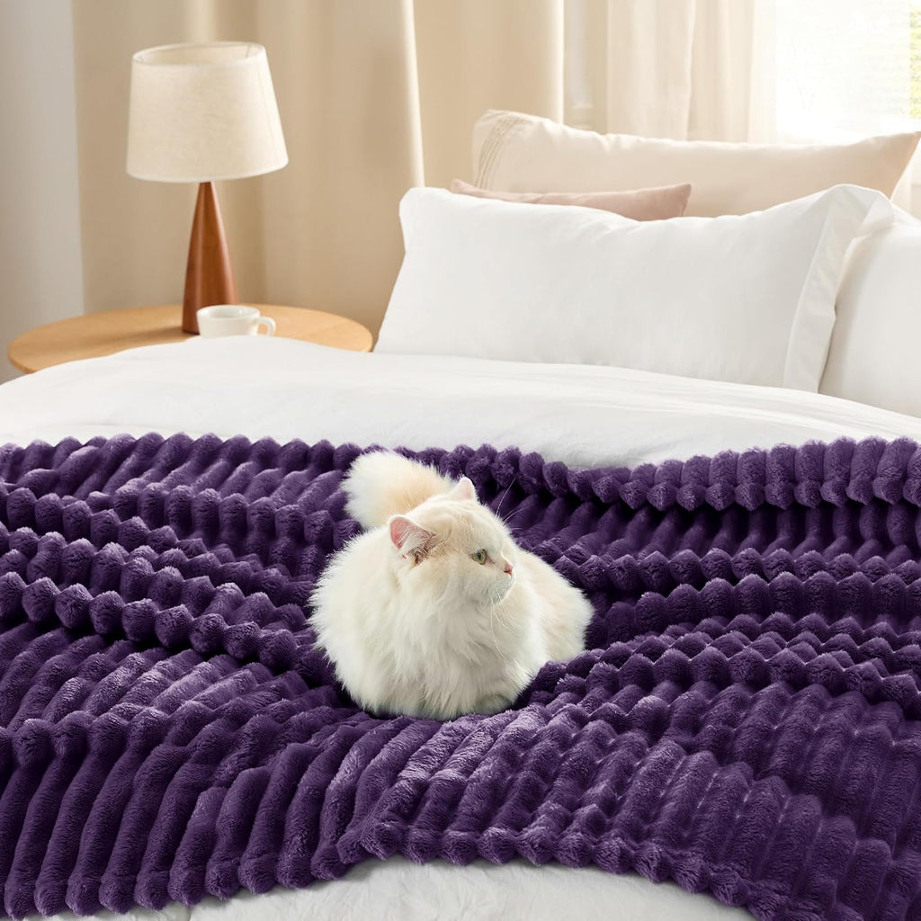 Bedsure GentleSoft Throw Blanket - Super Soft Cozy Purple Blanket for Couch, 50x70 Inches