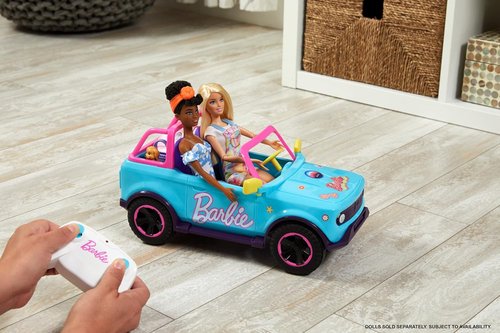 Hot Wheels Barbie RC SUV - Holds 2 Barbie Dolls & Accessories | Customizable Stickers Included