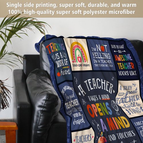 SteadStyle Valentines Teacher Gifts for Women Men – Unique Teacher Appreciation Gifts Blanket, Funny Present for Educators, Best Retirement or Birthday Gift from Students – 60"x50" Throw