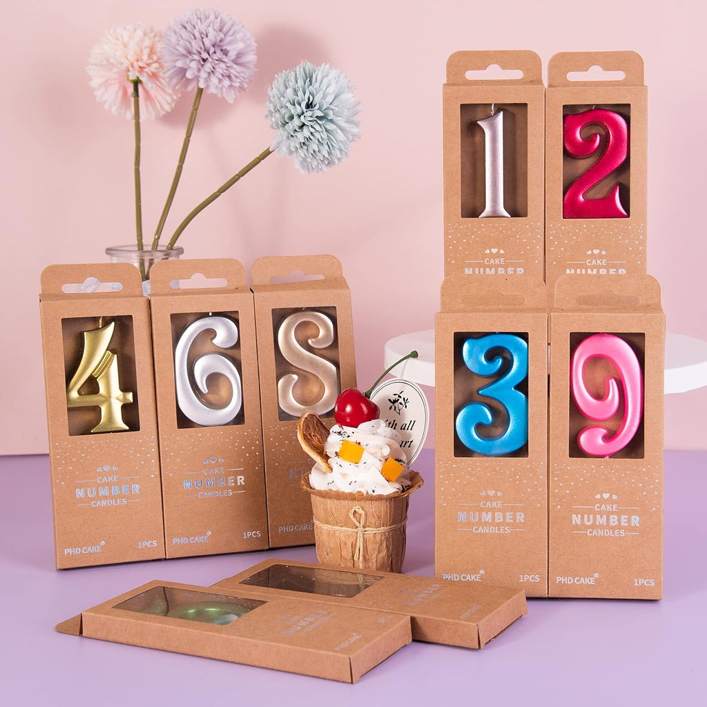PHD CAKE Elegant Gold Number 1 Birthday Candles - 2.76 Inch for Celebrations | Party Decor