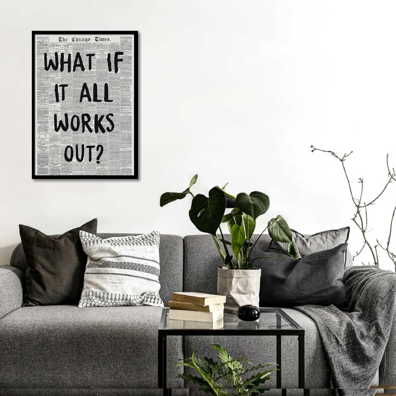 Regine Switzerland Vintage Newspaper Canvas Wall Art - Minimalist Poster for Living Room & Bedroom | 12x16in Unframed