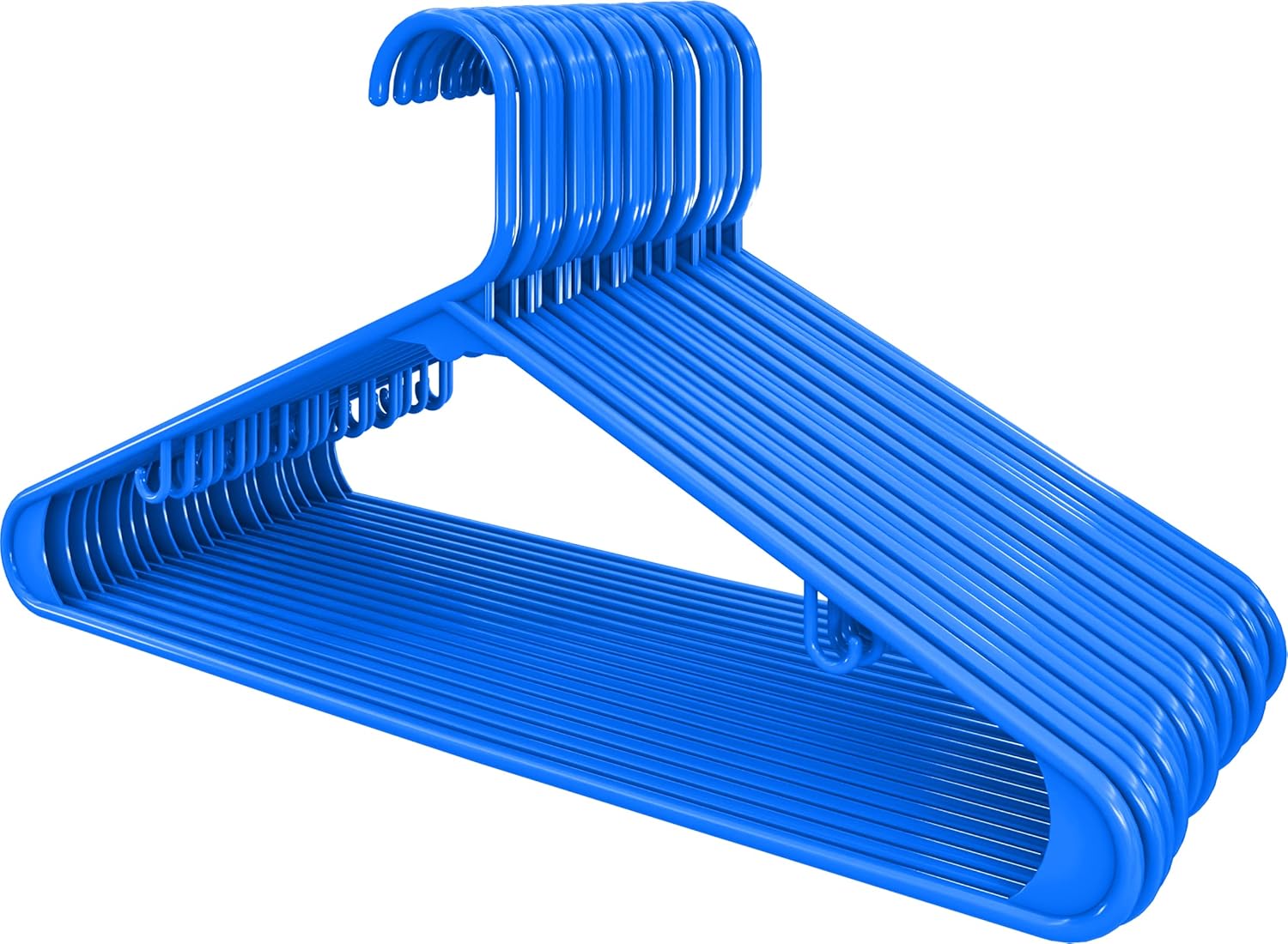 Utopia Home Plastic Hangers - Durable Space-Saving Clothes Hangers with Hooks | 30 Pack (Blue)