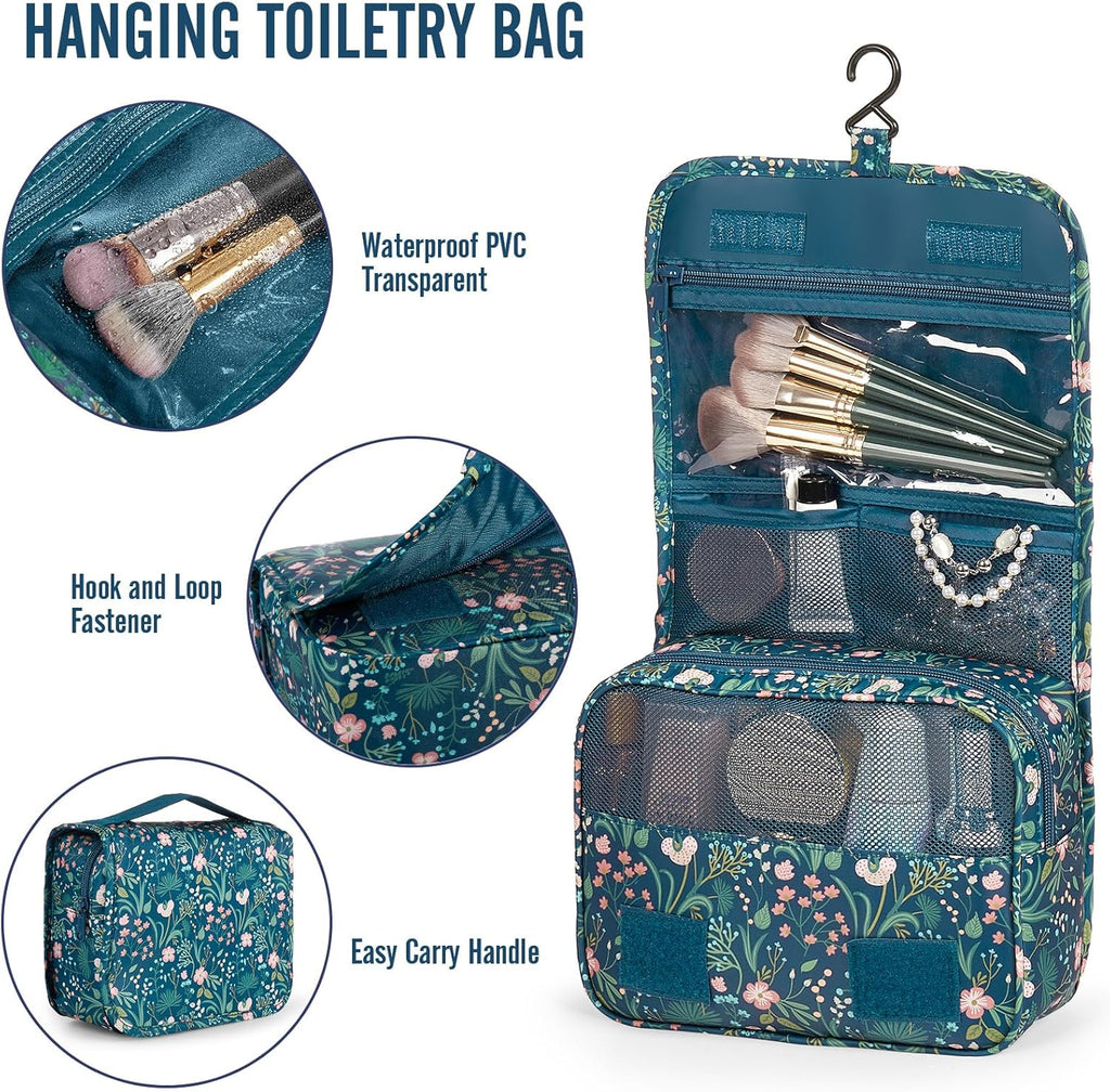 Veken Packing Cubes - Travel Organizer Set with Laundry Bag & Passport Holder | 4 Sizes for Easy Packing