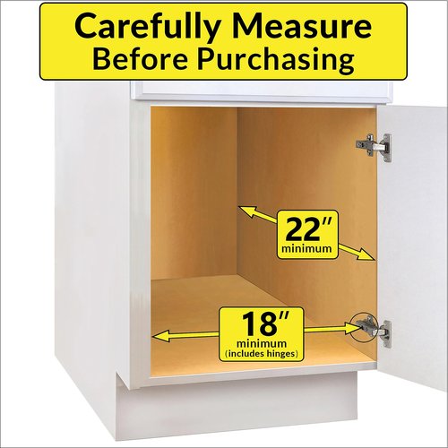 LYNK PROFESSIONAL® SELECT™ Pull Out Cabinet Organizer, 17" x 21" Slide Out Drawers for Kitchen Cabinets - Sliding Pull-Out Pantry Shelves – Home Shelf Organizers - Lifetime Ltd. Warranty, Wood Chrome