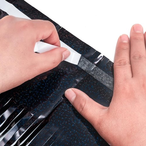 GREATRIL Black Tinsel Curtain Backdrop - Foil Fringe Streamers for Parties & Halloween - 1m x 2.5m | Set of 2