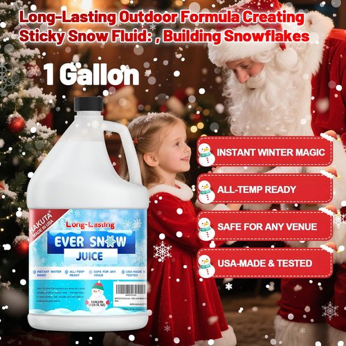 Hakuta Snow Machine Fluid - Long-Lasting Snow Juice for Perfect Winter Effects | 1 Gallon