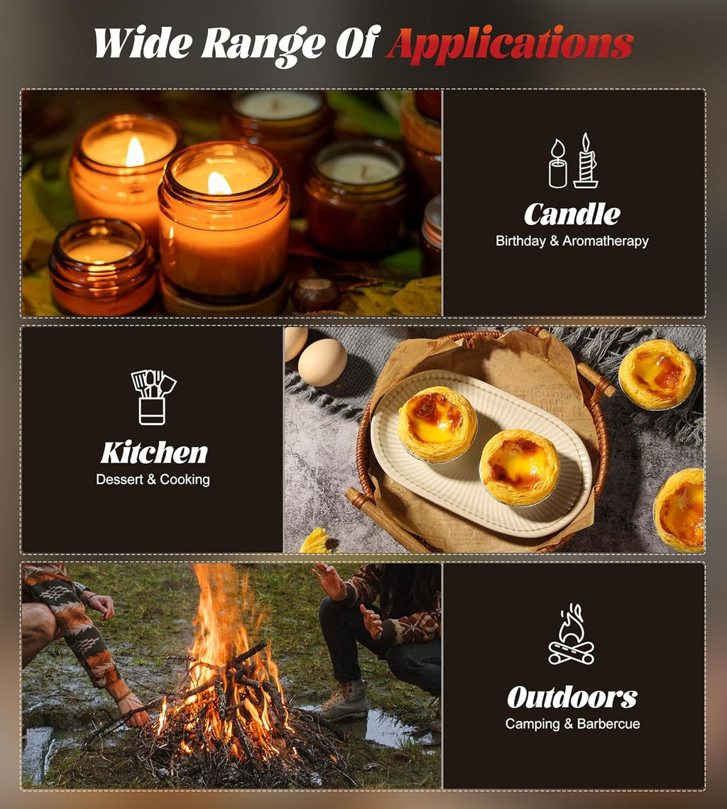 Samniu Jet Flame Torch Lighters - Mini Refillable Windproof Butane Lighters | 4 Pack for Candles, Grills, Fireplaces