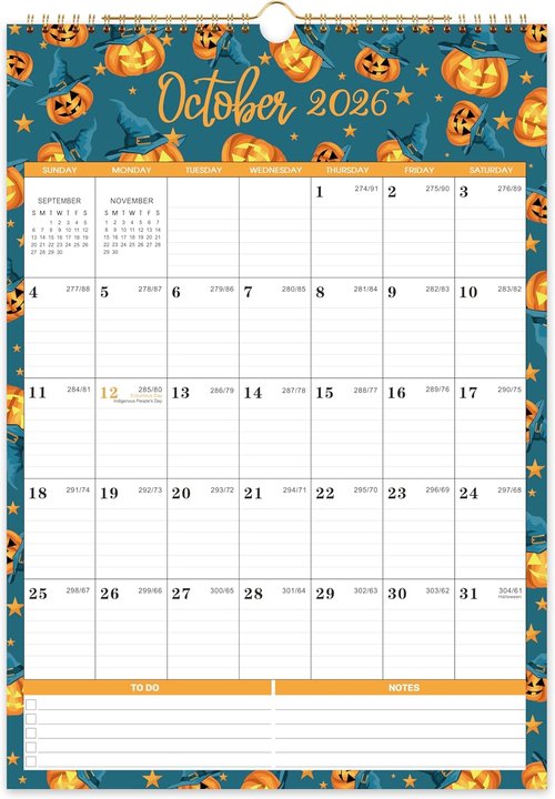 2026-2027 Wall Calendar by [Brand Name] - Large 12" x 17" Design with 12 Unique Themes for Easy Organization