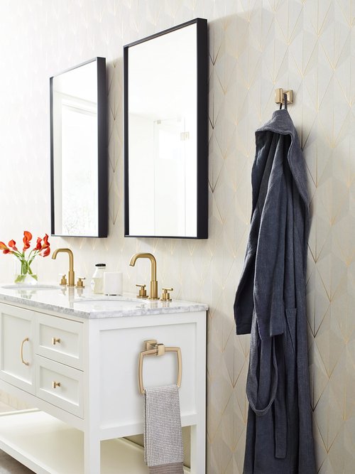 Amerock BH36032 Revitalize 6-13/16" Wall Mounted Towel Ring - Champagne Bronze