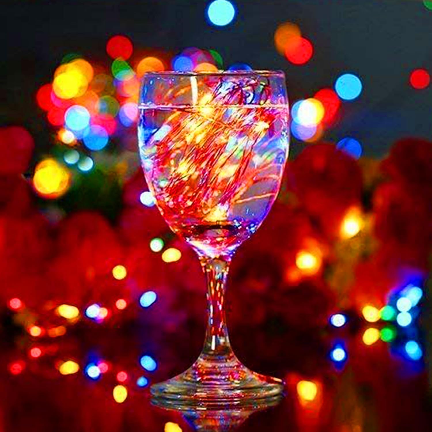 Skiennix 6 Pack Fairy Lights - Battery Operated 20 LED Waterproof Silver Wire for DIY Wedding Decor | 7ft Multicolor