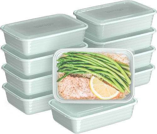 Bentgo Prep - Reusable 20-Piece Meal Prep Containers | BPA-Free, Microwave & Dishwasher Safe (Mint)
