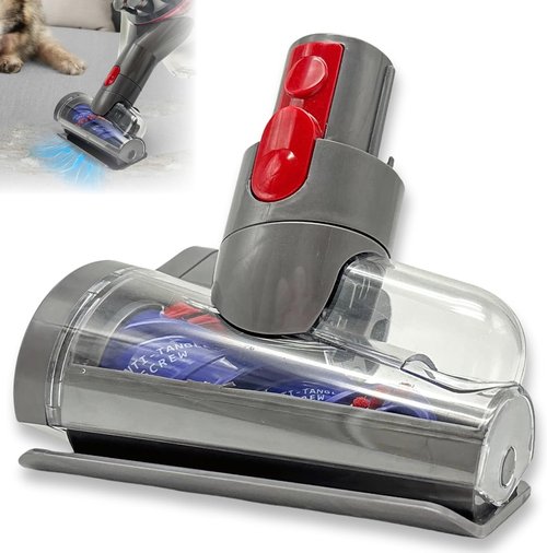 Dyson Mini Motorized Brush Head - Pet Hair Removal Vacuum Attachment for V7, V8, V10, V11, V15 - Ideal for Upholstery & Stairs