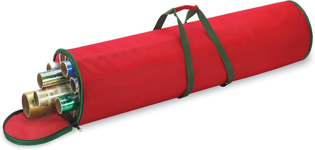 Whitmor Gift Wrap Organizer - Holds 30 Rolls of Christmas Wrapping Paper | Durable & Space-Saving Design