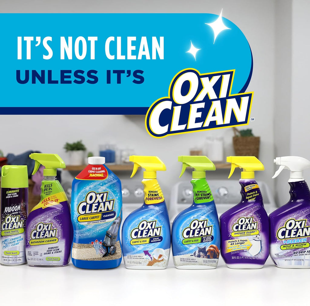 OxiClean Carpet Cleaner Liquid Solution - Powerful Steam Cleaning Formula | 64 Fl Oz