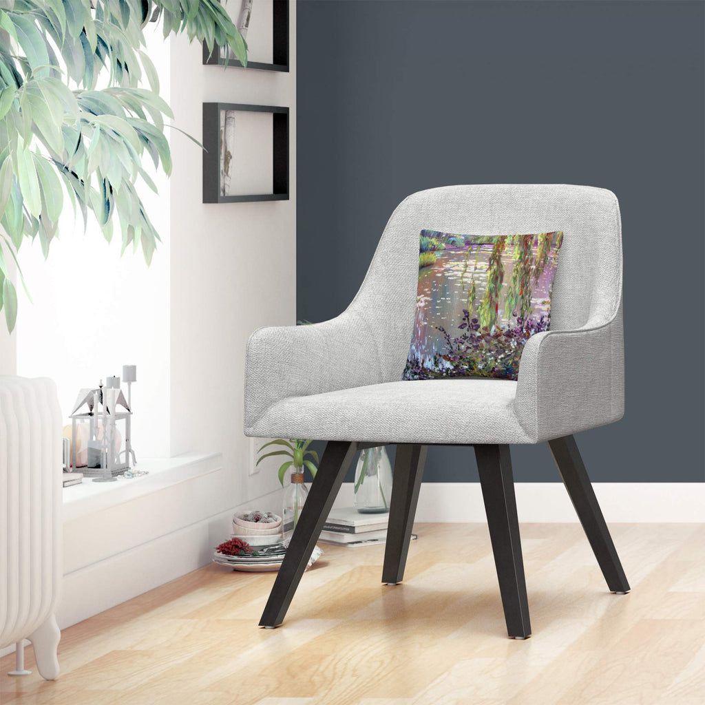 Trademark Fine Art Homage to Monet by David Lloyd Glover, 16x16 Decorative Throw Pillow