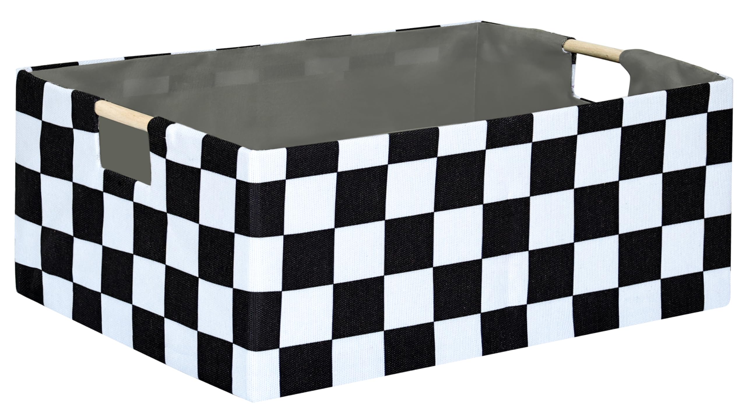 Checkered Storage Basket Room Decor Gifts Basket Foldable Nursey Box Kids Hamper Storage Cube for Women Closet Organizer Boys Car Toys Bins with Handles