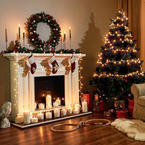 chatool Christmas Lights,100 Count Warm White Lights with White Wire,21ft UL Certified Tree String Lights for Indoor Outdoor Christmas Decoration,Home Garden,Party Decorations