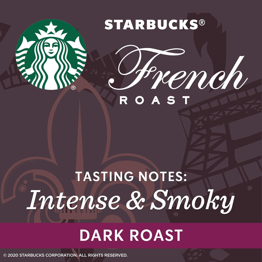 Starbucks Dark Roast Ground Coffee - French Roast - 100% Arabica - 6 Bags (20 Oz. Each)