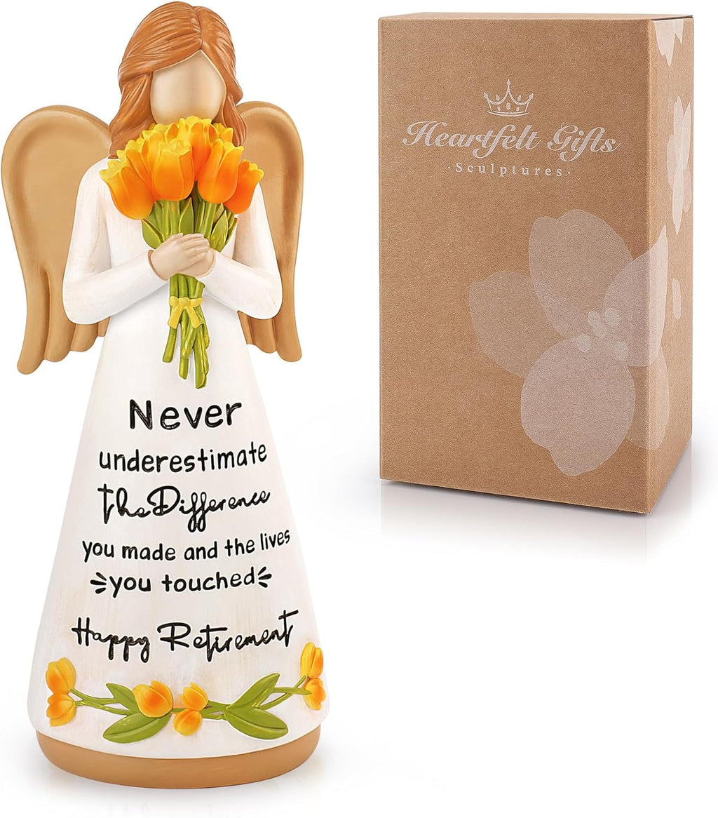 Regine Switzerland Hand-Painted Angel Figurine - Thoughtful Retirement Gift for Women | Perfect for Coworkers and Friends