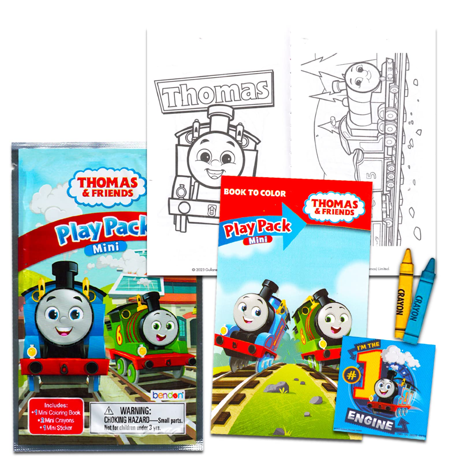 Thomas the Train Valentine's Day Classroom Gift Exchange Bundle - 24 Thomas and Friends Mini Coloring Activity Books for School Valentines Cards, Stickers | Valentines Kids Party Favors