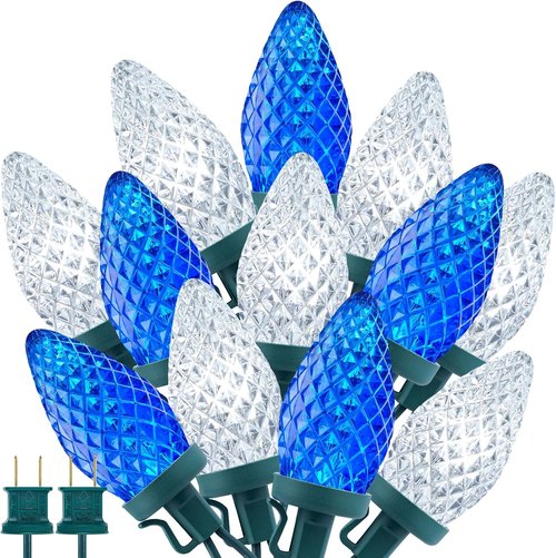 Brightown C9 LED Christmas String Lights - 200 LEDs, 132ft Waterproof Outdoor Decor | Green Wire