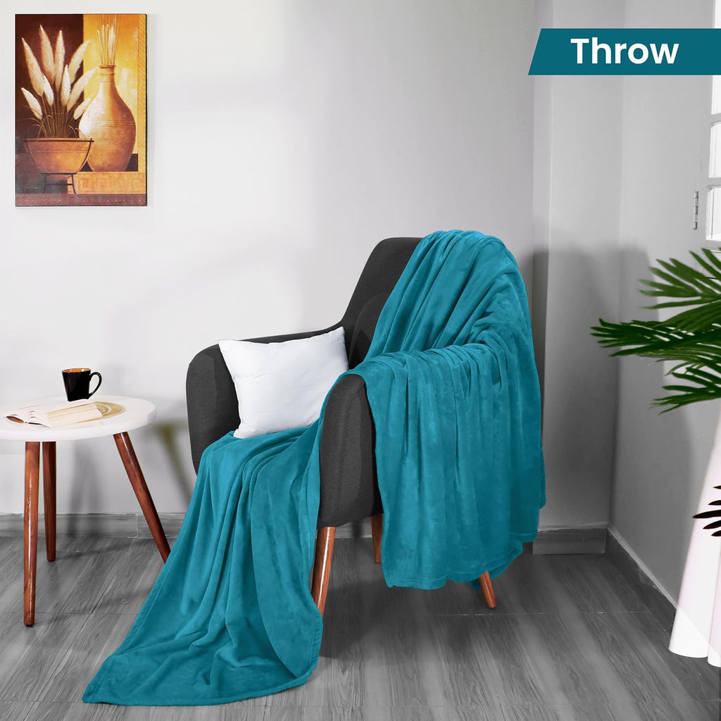 Utopia Bedding Fleece Blanket - Luxury Soft Microfiber Throw in Turquoise | Anti-Static, 50x60 Inch