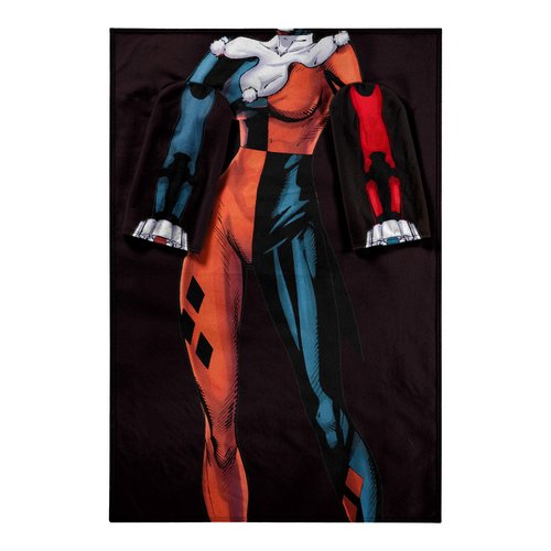 Northwest The Company Comfy Throw Blanket with Sleeves, Adult-48 x 71 Inches, Harley Quinn