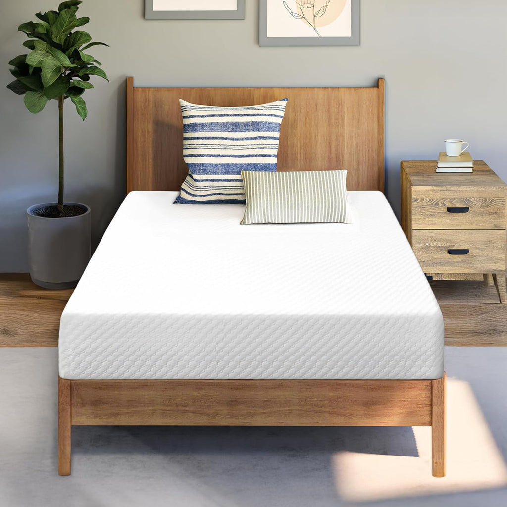 Neo Sleep 6-Inch Twin Cooling Gel Memory Foam Mattress - Medium Firm Pressure Relief & Comfort