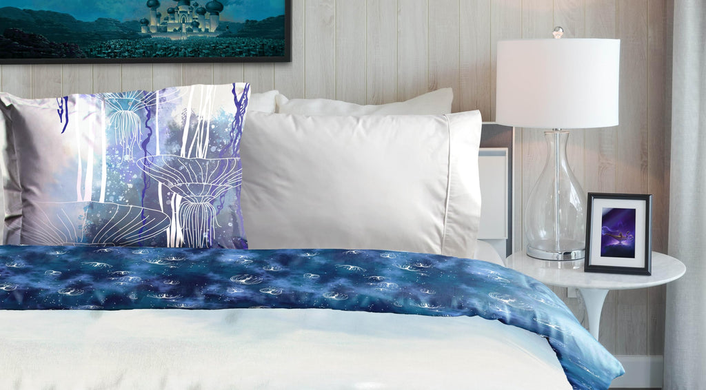 Jay Franco Kids Duvet Cover Set with Sham & Pillowcase – Ultra-Soft Linen Feel Bedding for Room Decor, Cover ONLY Comforter NOT Included, Blue - Avatar, 2 Piece Twin