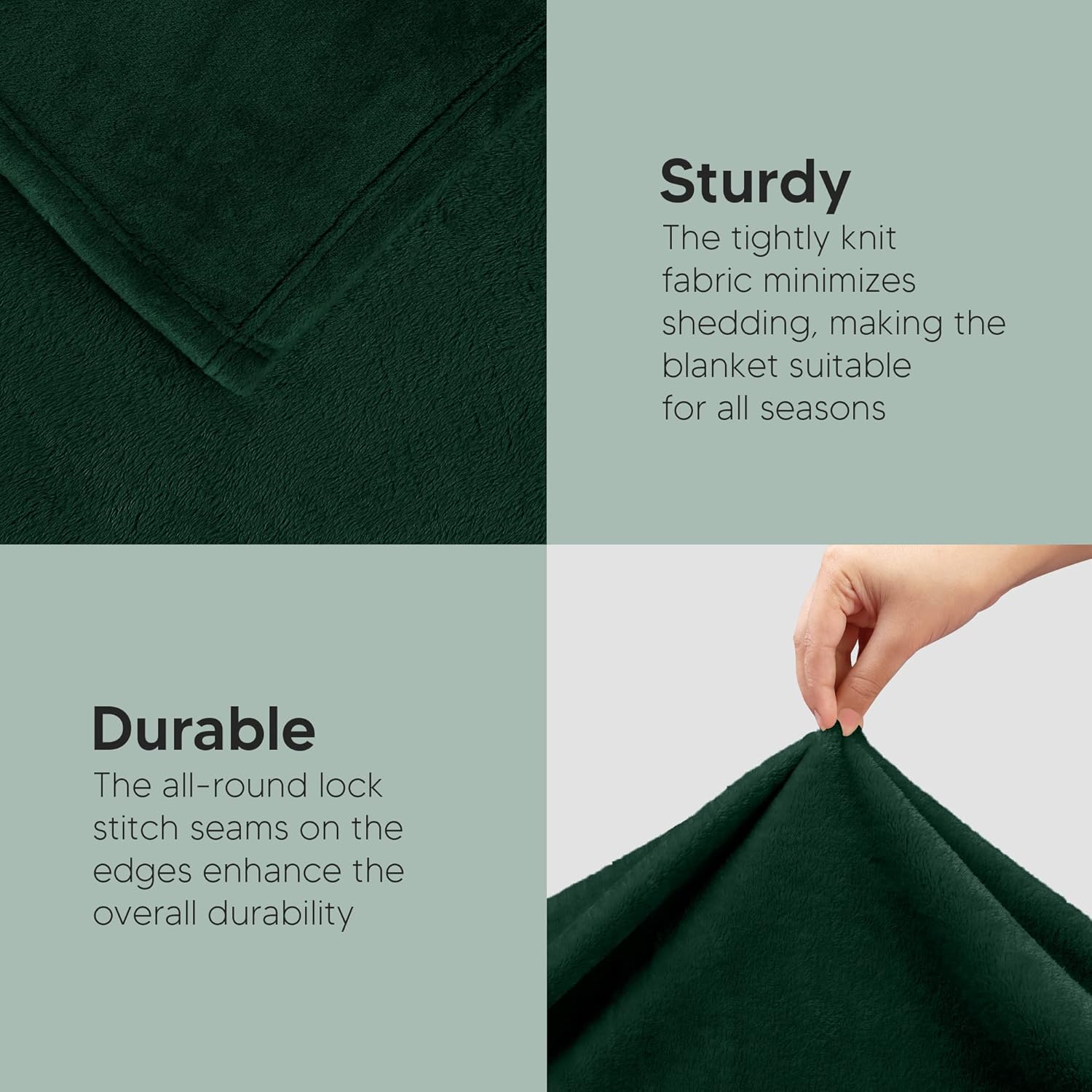 Utopia Bedding Fleece Blanket - Luxury Anti-Static Soft Microfiber Throw | Forest Green, 50x60 Inch