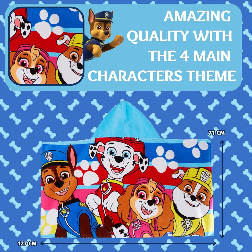 Paw Patrol Hooded Towel 100% Cotton Skye Chase Poncho Kids Beach Towel Boys Bath Towel Girls Swimming Wrap Changing Robe