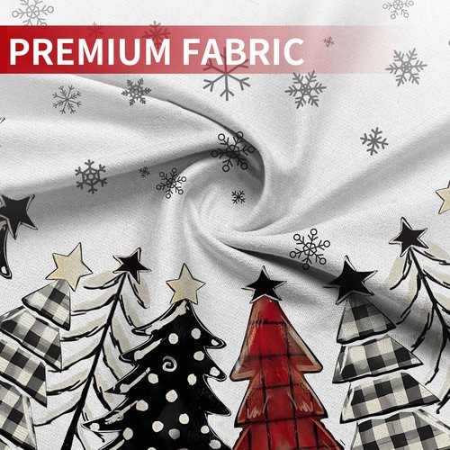 DISENB Christmas Tree Skirt 48 Inch, Red and Black Buffalo Plaid Xmas Tree Skirt, Winter Christmas Tree Mat for Home Party Holiday Indoor Outdoor Decorations