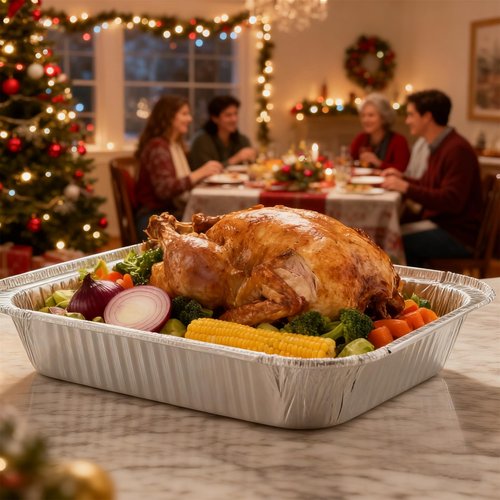 9x13 Inch Aluminum Pans Disposable- 40 Pack,Half Size Aluminum Foil Pans,Deep Tin Foil Pan,Disposable Baking Pans Great for Cooking,Heating, Storing, Prepping Food,Steam Table Deep Trays,Oven-Safe
