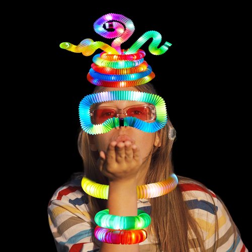 JOYIN 18 Pack Glow Sticks - Fun Party Favors for Kids | Light-Up Necklaces & Bracelets for Birthdays