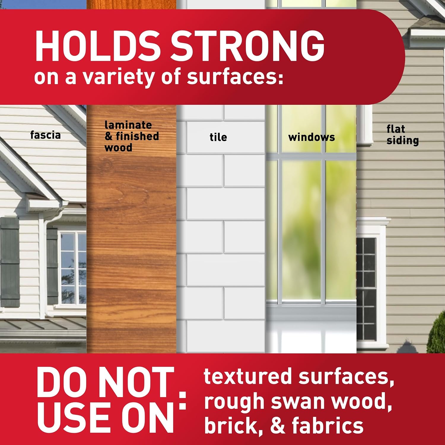 Command All Weather Small Foam Replacement Strips - 36 Durable Strips for Reusable Small Hooks