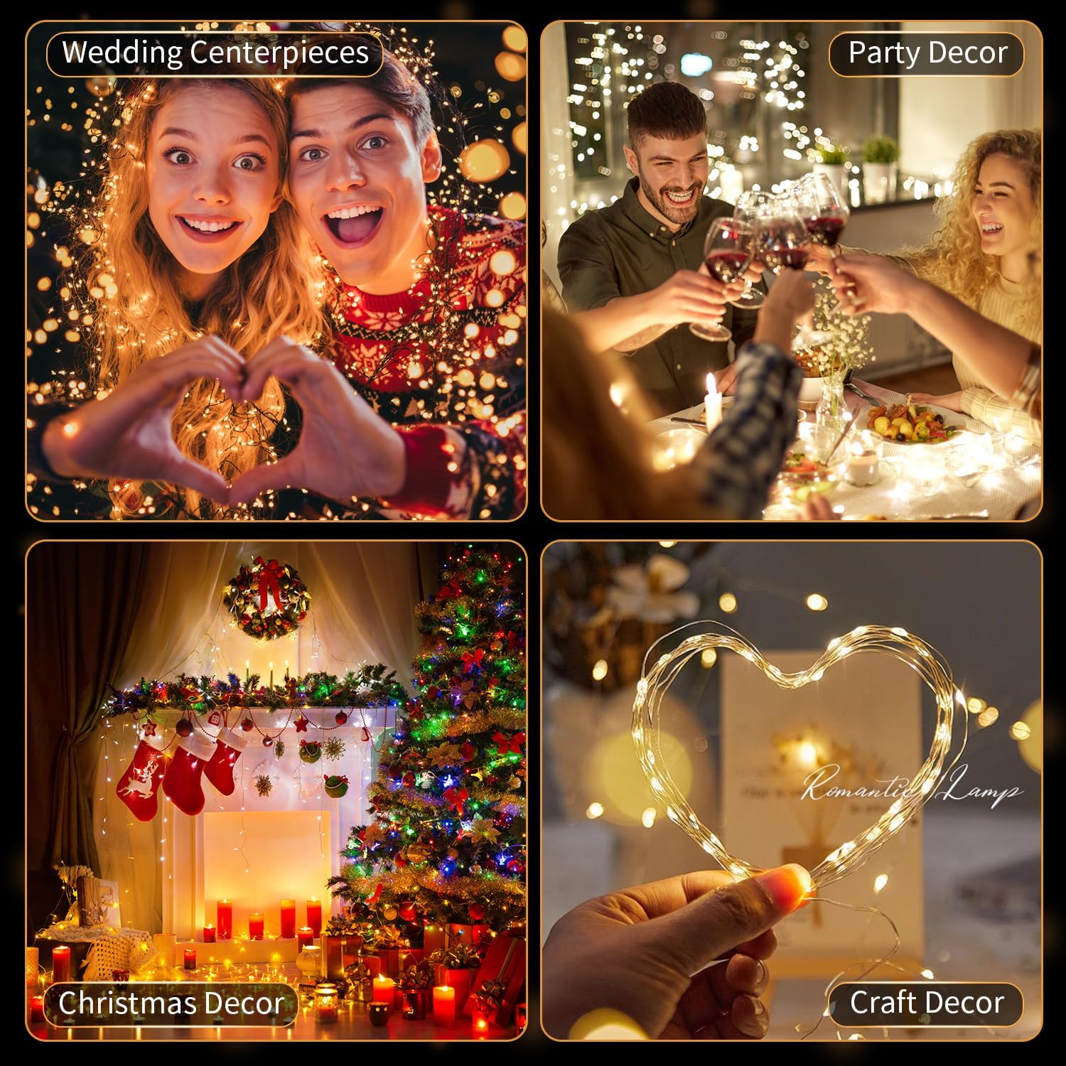 Skiennix 20 Pack LED Fairy Lights - Waterproof Mini Twinkle String Lights for Weddings & Parties | Warm White, 7FT