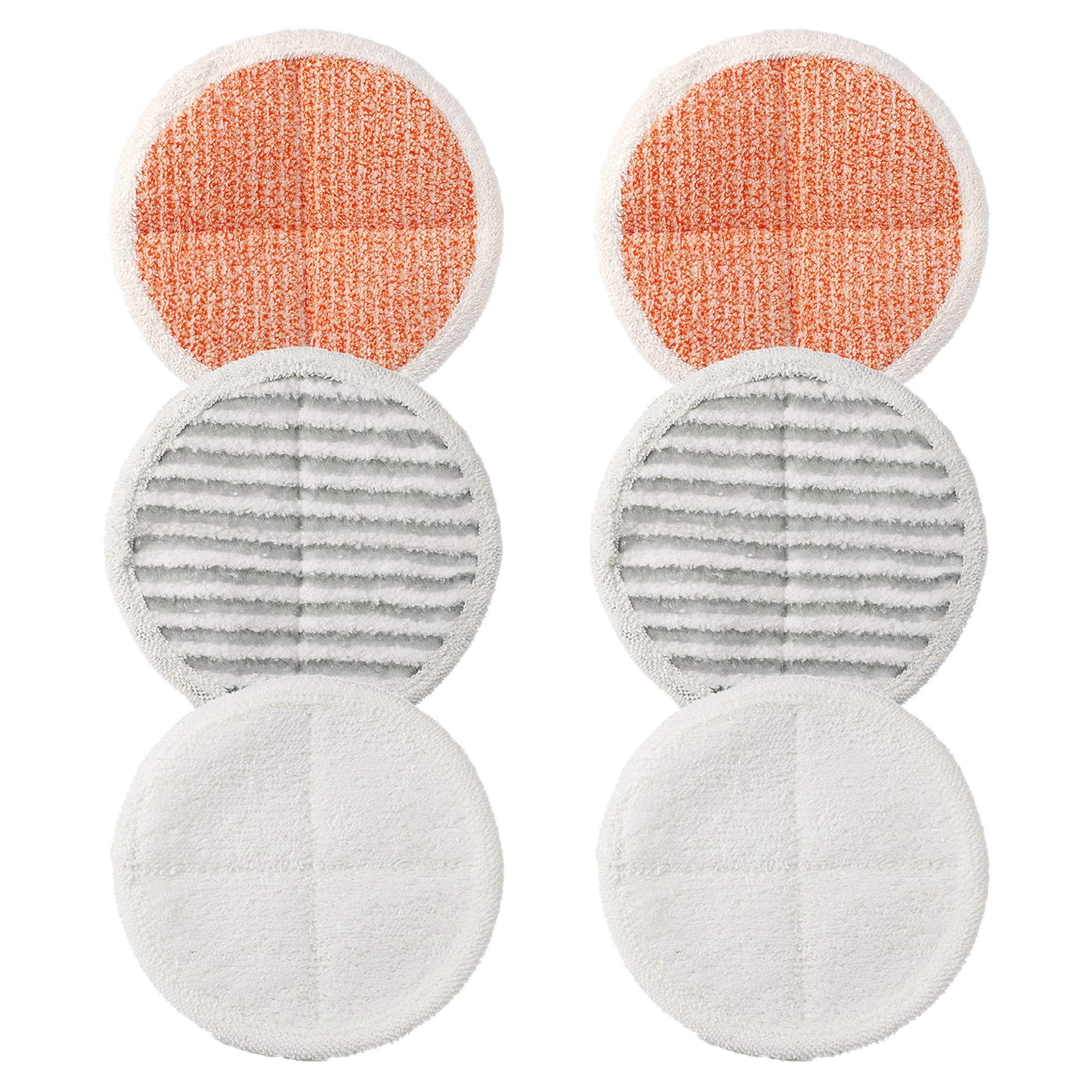 6 Pack Replacement Pads for Bissell Spinwave 2124,2039A,2307,23157,20391,20399 Powered Hard Floor Mop