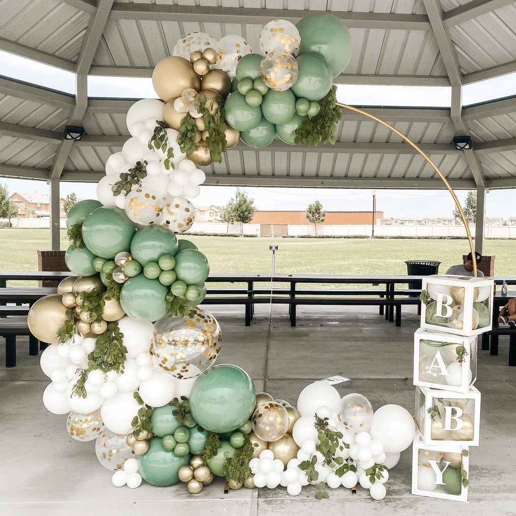 Skiennix White Double Stuffed Balloons - 115 Pcs in Various Sizes for Birthday & Wedding Decor