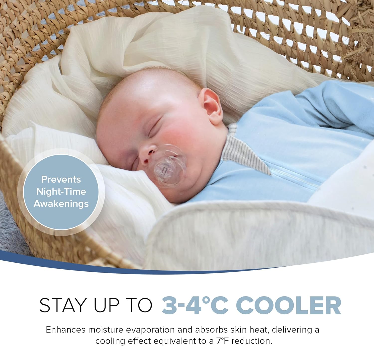 Skiennix Baby Sleep Swaddle - 2-Way Zipper Sleep Sack for Newborns (Honey Cream, Small 0-3M)