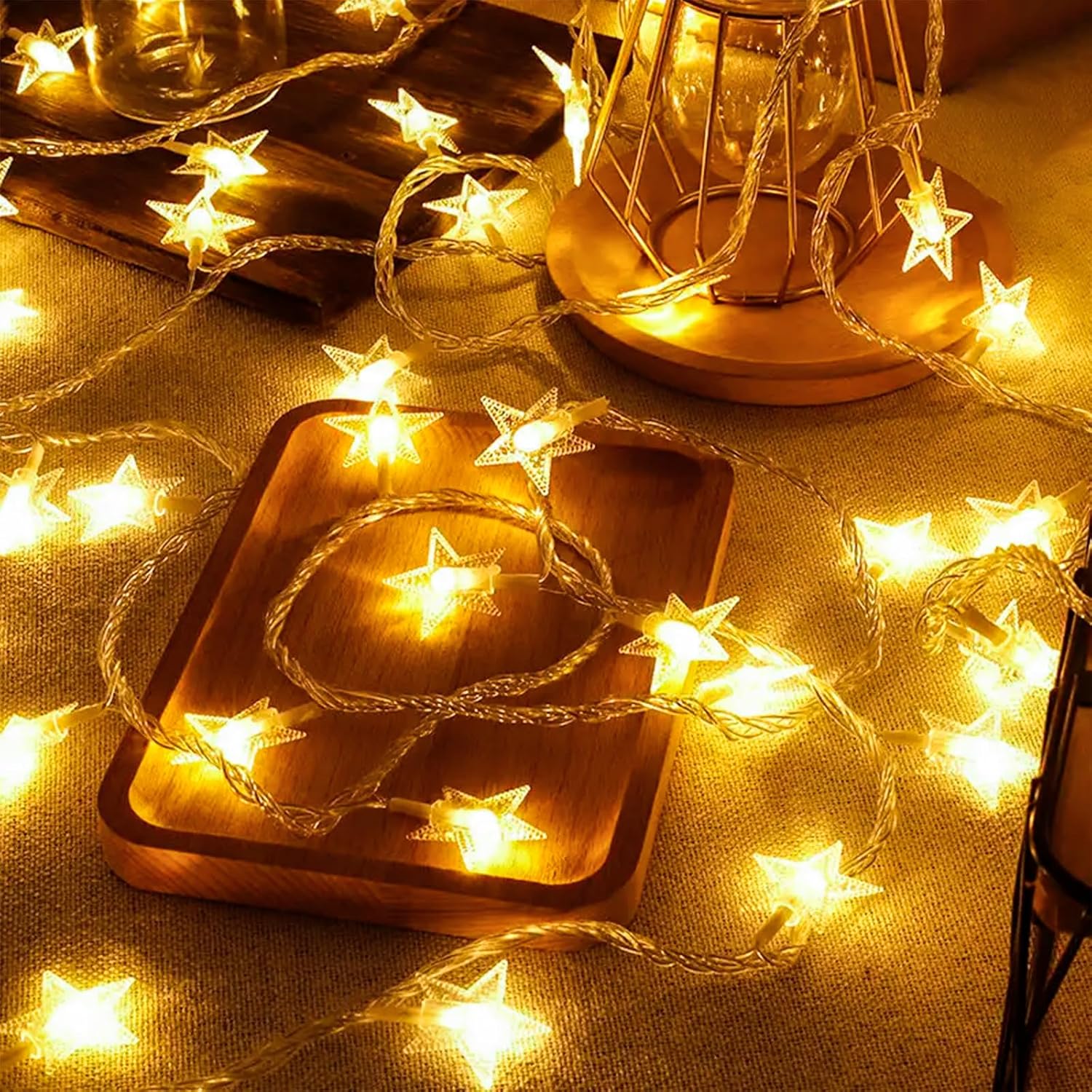 Plun Fairy Star String Lights - 100 LED Waterproof Twinkle Lights | 8 Modes for Indoor & Outdoor Decor
