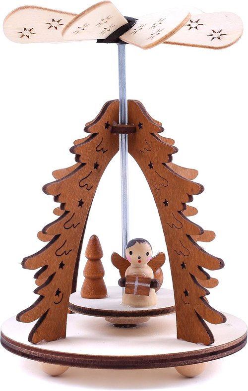 BRUBAKER Small Christmas Pyramids - Charming German Design | Perfect Holiday Decor (2-Pack)