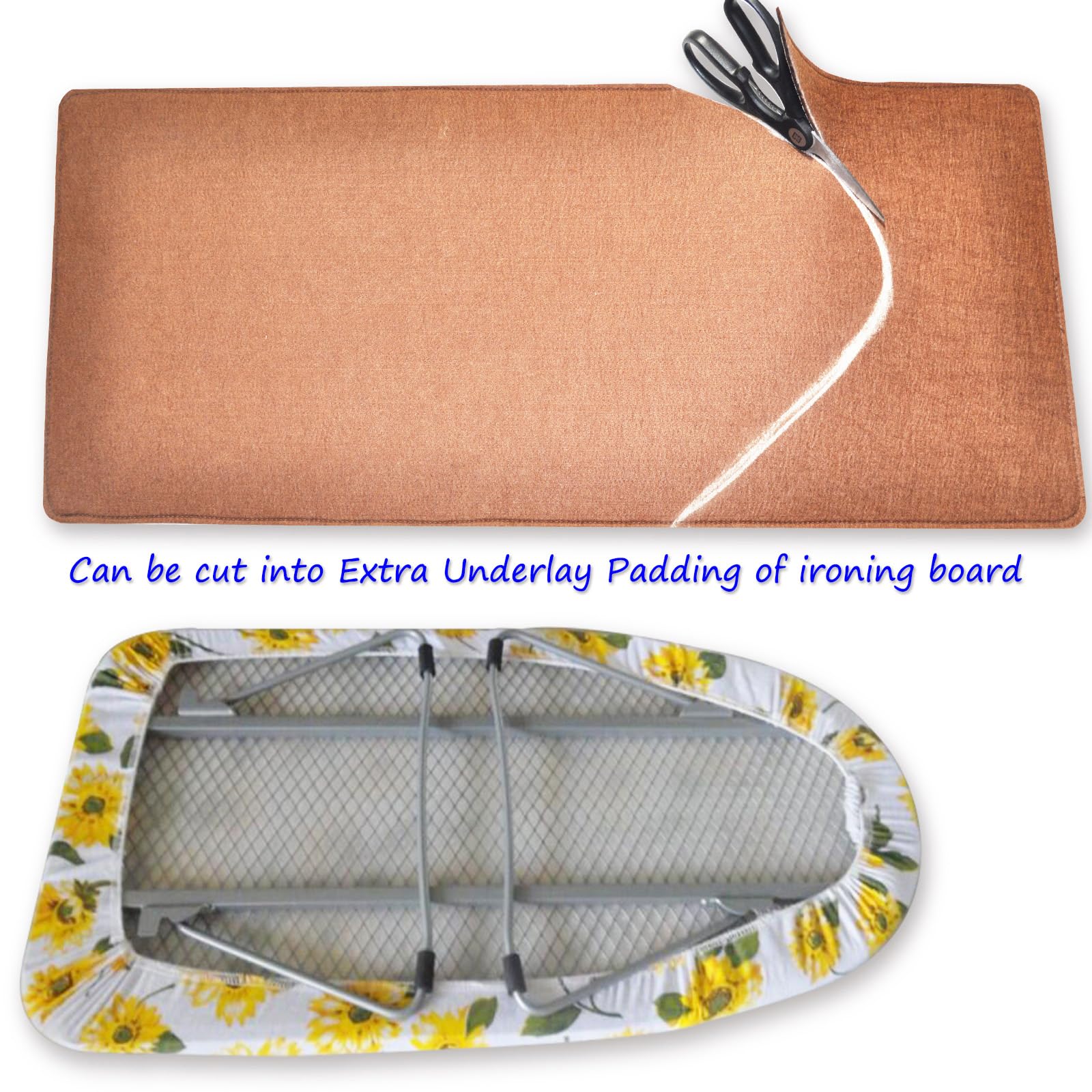 Wool Blend Pressing Pad Iron Board Cover Extra Padding Ironing & Steaming Felt Mat Blanket for Quilting, Sewing and Its Supplies