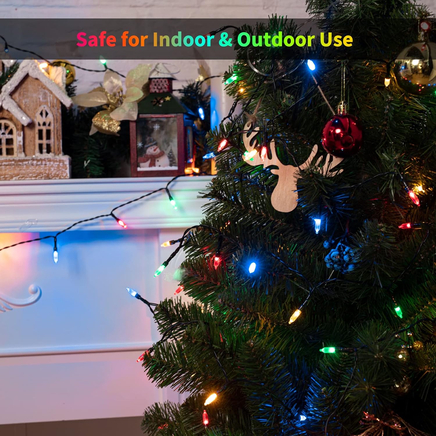 Skiennix Battery Operated Christmas Lights - 50 LED Mini String Lights | 18 Feet, 8 Modes, Waterproof for Indoor & Outdoor Holiday Decor